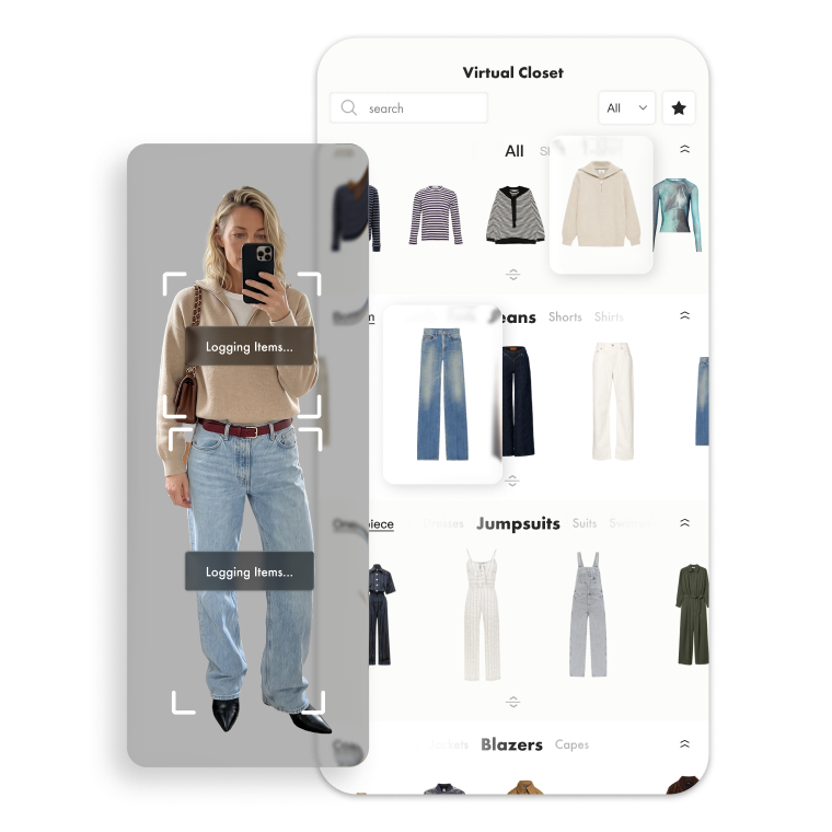Styloom Virtual Closet interface